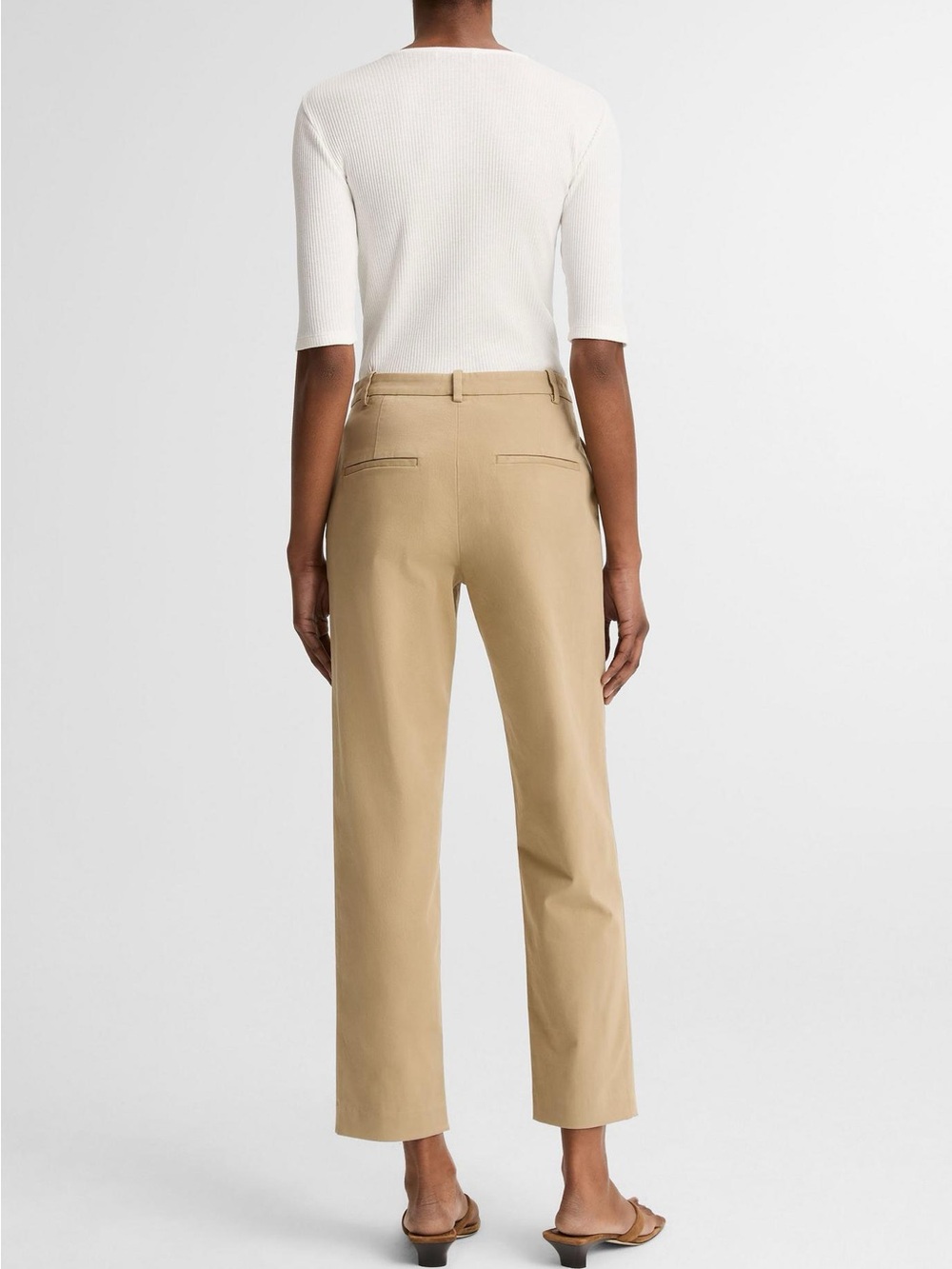 VINCE Avery Mid-Rise Italian Stretch-Cotton Chino Pant Size 6 - Picture 2 of 13